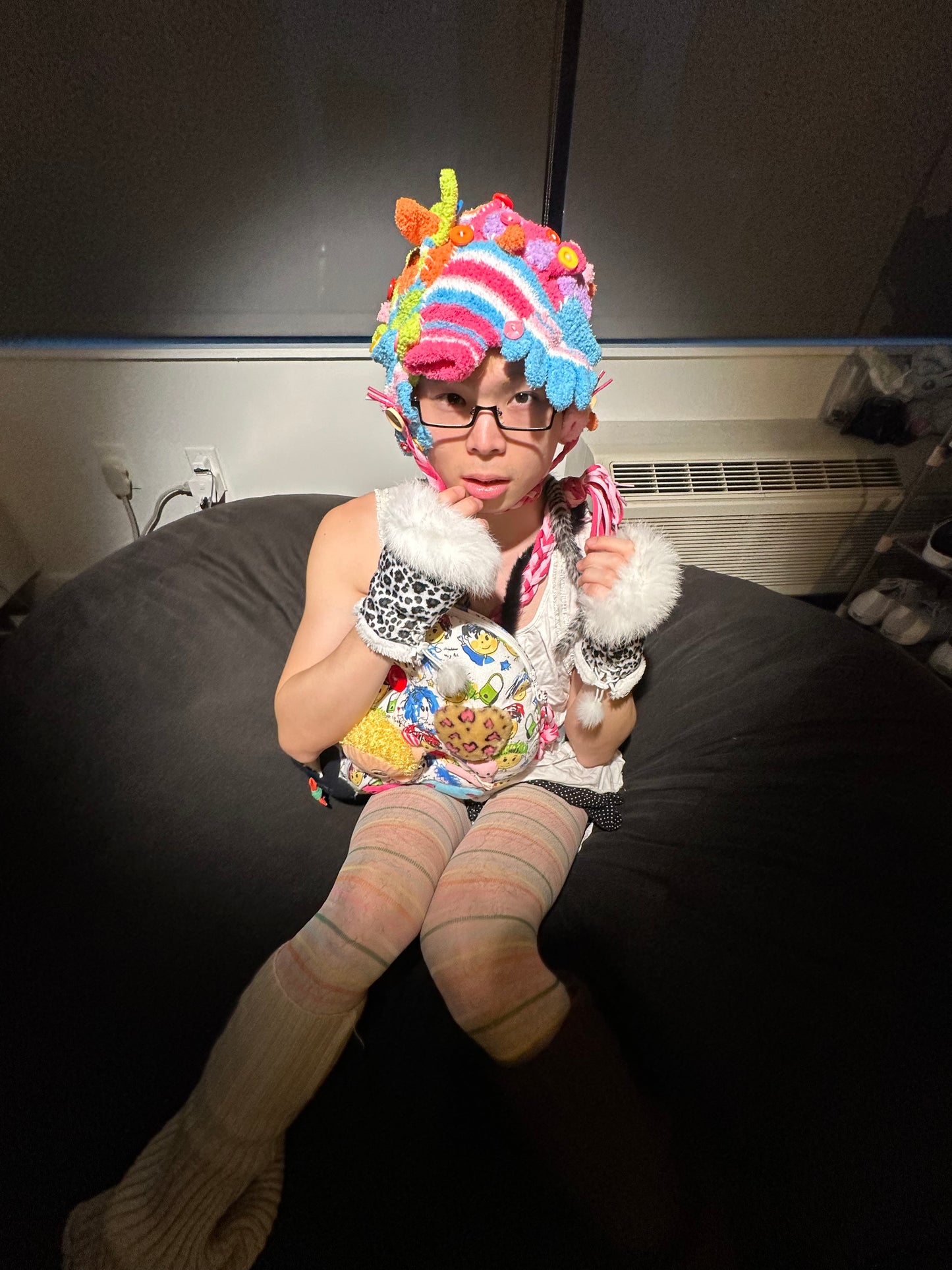 Pastel Dream Striped Tights for Playful and Whimsical Outfits
