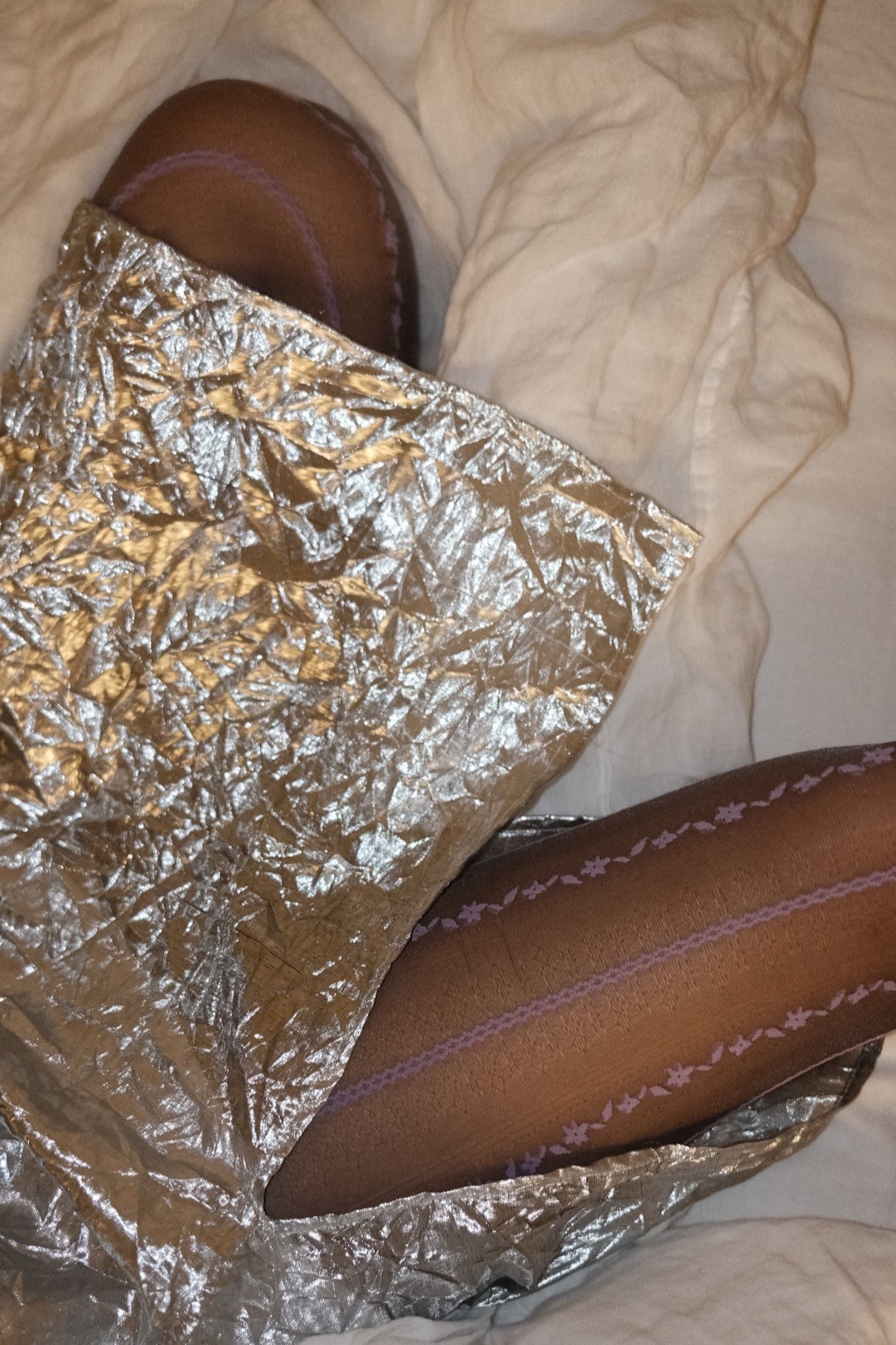 Balletcore Vintage Vertical Lace Sheer Stockings