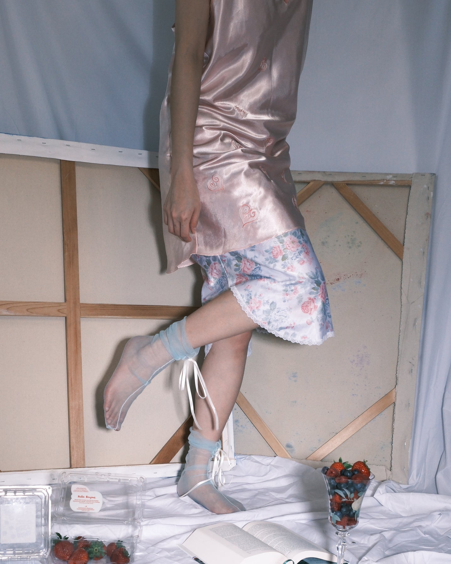 Balletcore Sheer Ribbon Ankle Socks
